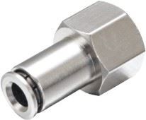 Connector d'entrada recte femella de llautó PCF